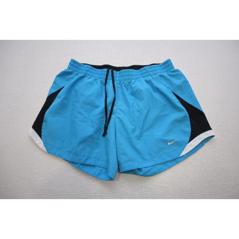 Nike Running Gym Shorts Dri Fit Performance Blue Lined Womens‎ Size Medium